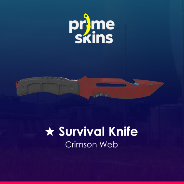 15/10 ★ Survival Knife | Crimson Web